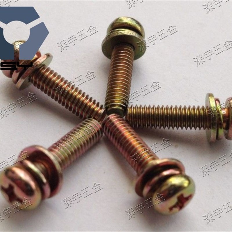 GB9074.8国标圆头组合螺丝304不锈钢M4x6/4x12/4x20钝化盐雾螺丝