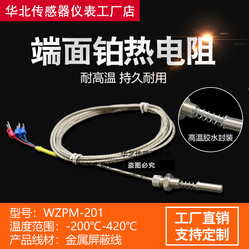 端面PT100 铂热电阻温度s传感器防水高温WZPM-201电机轴承表面探