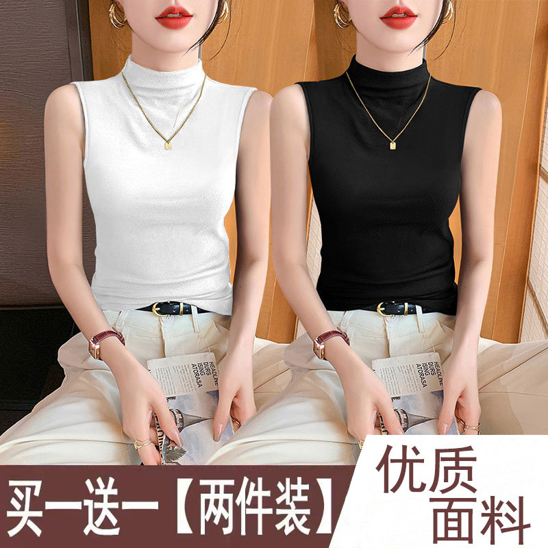 美式辣妹背心女春夏季半高领上衣