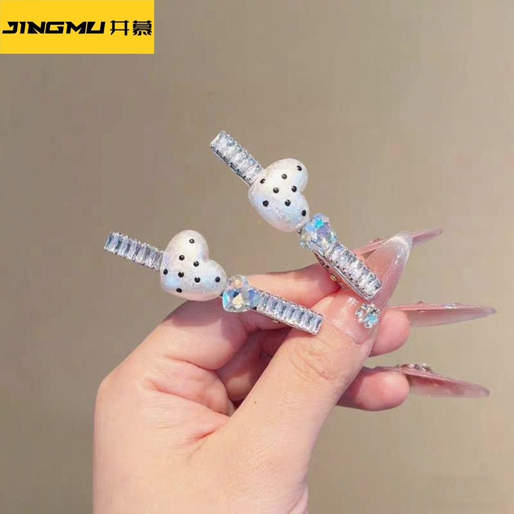 井慕~新款韩版发夹精致鸭嘴夹高级感珍珠侧边夹刘海夹碎发卡洋气