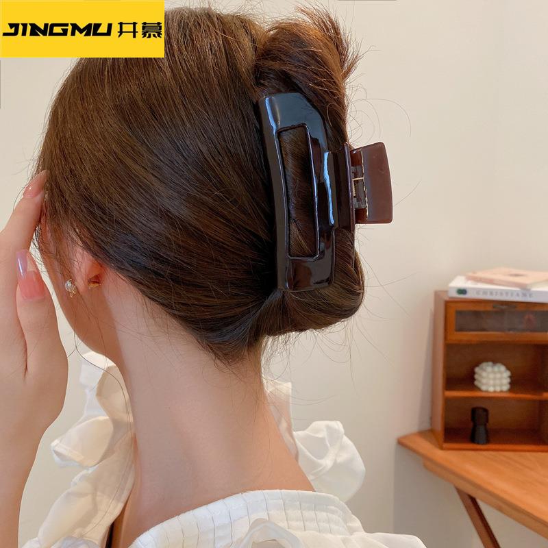 井慕~新款好看醋酸夹子高级感发夹女后脑勺发卡气质抓夹大号鲨鱼