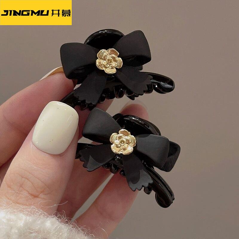 井慕~减龄又高级小边夹复古法式发抓发饰公主头对夹山茶花发卡顶