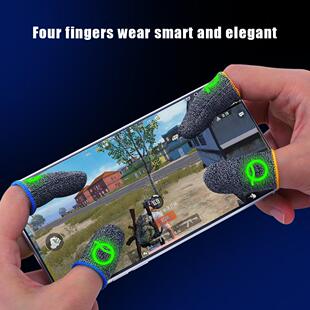 2 pcs Mini Luminous Thumb Glove For Mobile Phone Gaming