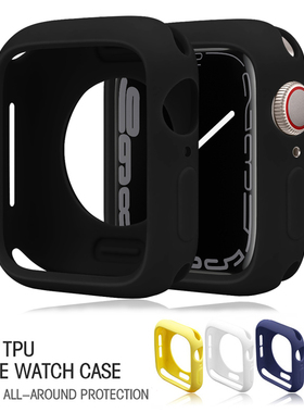 Soft Silicone Case for Apple Watch 8 7 6 SE 5 4 3 2 Cover