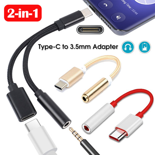 USB Type C To 3.5mm Aux Adapter Type-c 3 5 Jack Audio Cable