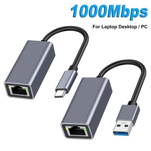 USB 3.0 Type C Ethernet Adapter 1000Mbps USB RJ45 Network