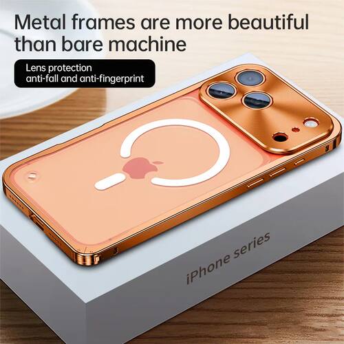 Metal Frame Bumper Magnetic Phone Case for Magsafe IPhone