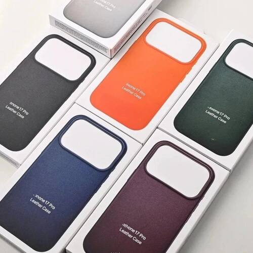 Official Leather Case for IPhone 17 Pro Max 16 15 14 13 Pro