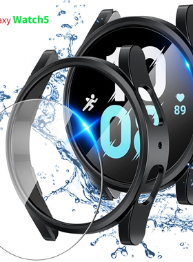 Glass+Case for Samsung Galaxy Watch 5 40mm 44mm PC Bumper