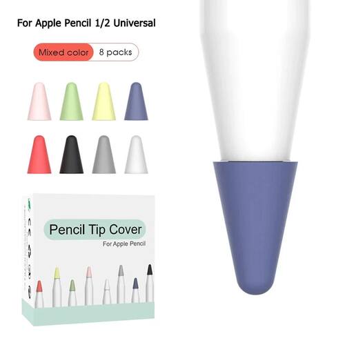 8 pcs Silicone Replacement Tip Case For Apple Pencil 1 2