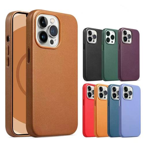 Luxury Original Leather for Magsafe Case for IPhone 17 16
