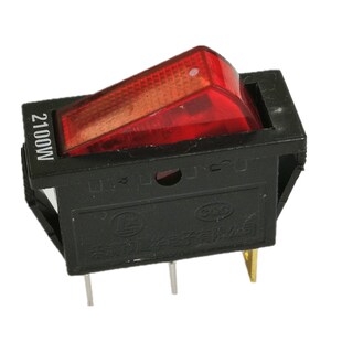 夏良电热锅开关多星电饭锅开关摁扭带灯双复合银触点通用船型开关