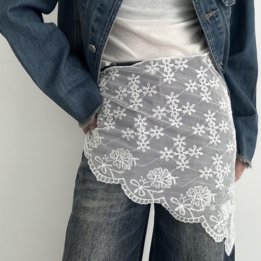 雪花屁帘装饰~配裤子三角巾