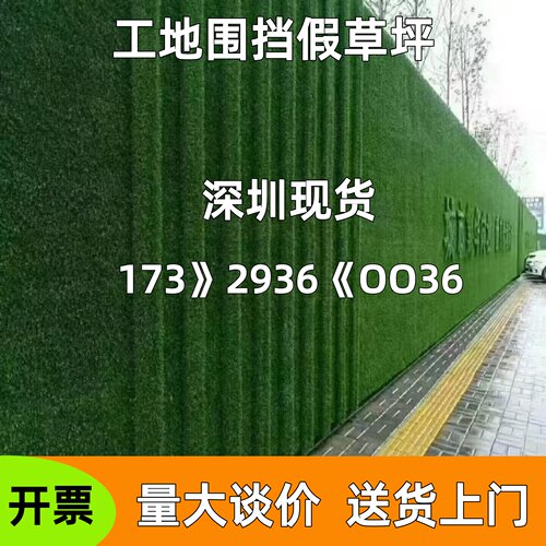 深圳工地围挡仿真假草坪人工草皮户外装饰绿化庭院工程绿植围墙草