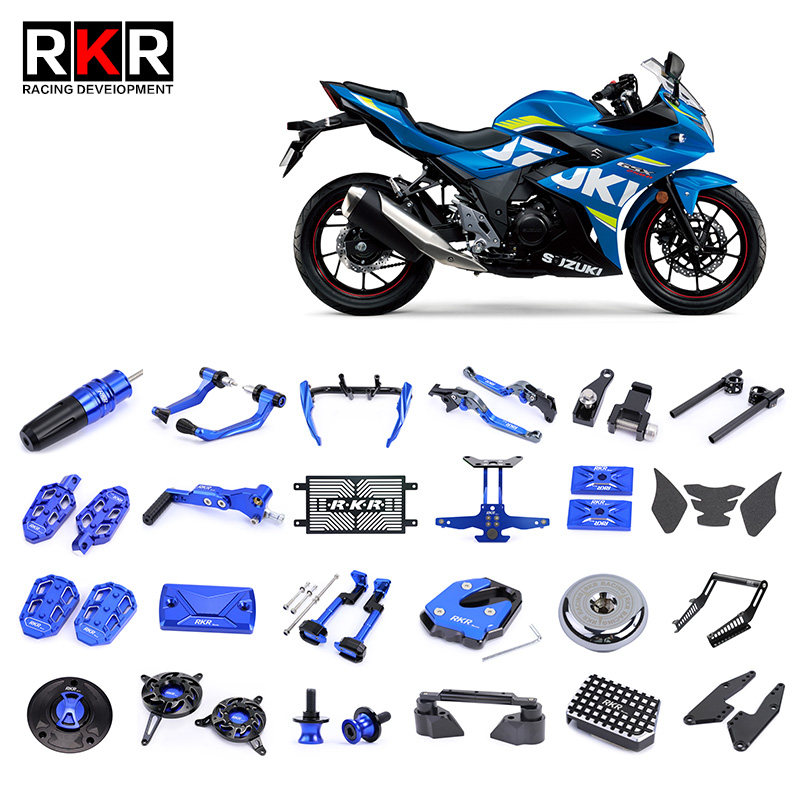 适用铃木GSX250R改防摔杆刹车把车牌架换档杆后扶手边撑垫护弓