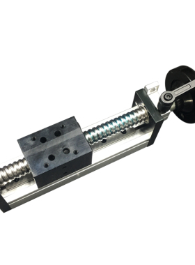 CBX单线轨滚珠丝杆精密锁紧手摇工作台十字模组包邮直线导轨滑台