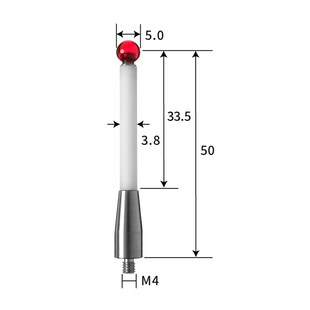 3712 3709 M4机床测针陶瓷杆测头CNC加工中心探头探针宝石A 5000
