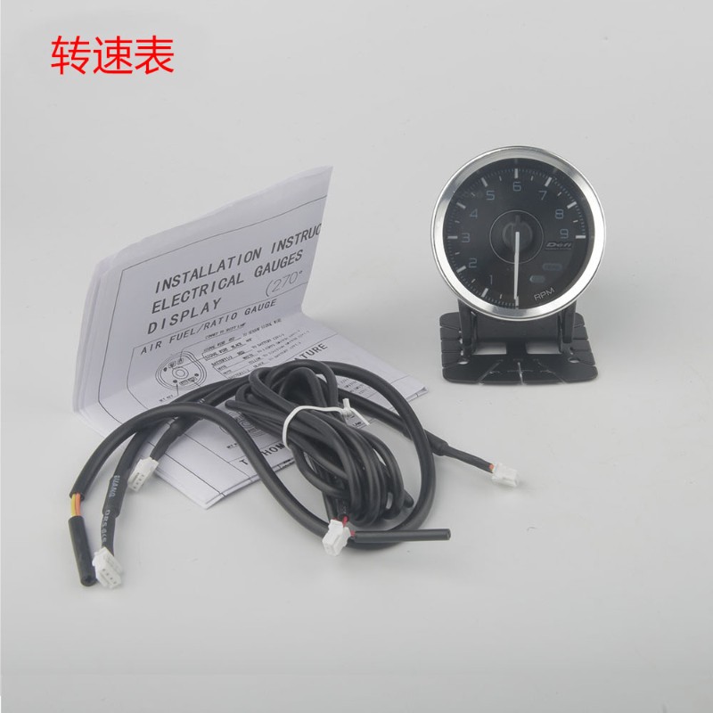 汽车改装赛车仪表电压水温转速油温油压涡轮压力真空7彩背灯可调