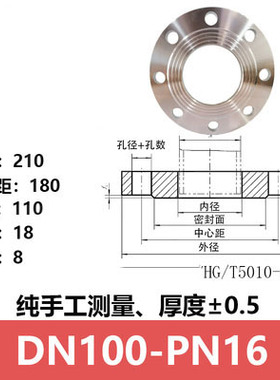316L不锈钢法兰 PN10法兰盘老标5010-58法兰片 DN 50 80 100PN16