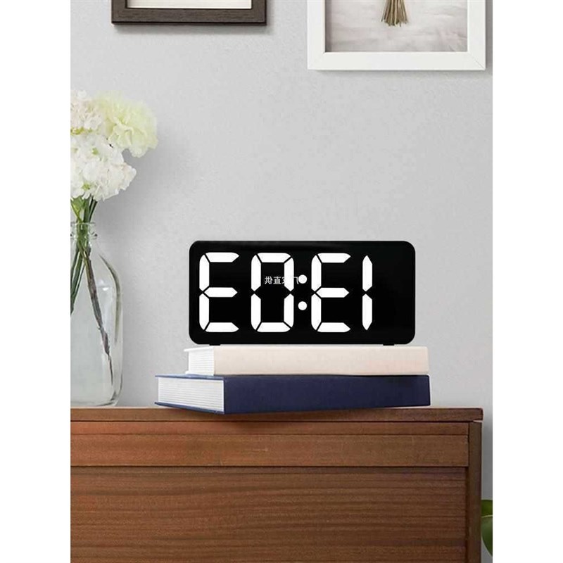 钟表大屏显示静音电子闹钟数字客厅带夜灯时尚简约台钟