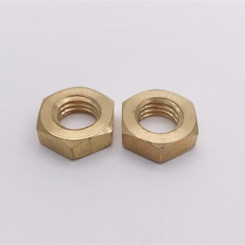 铜美制六角螺母D-6铜英制螺母铜美制薄型通螺母1/4 3/8 5/16 1/2