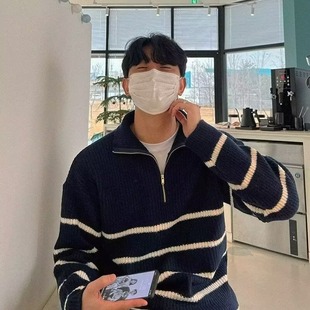 2025日系vintage毛衣男女秋装 ins慵懒风bf复古软糯套头拉链针织衫