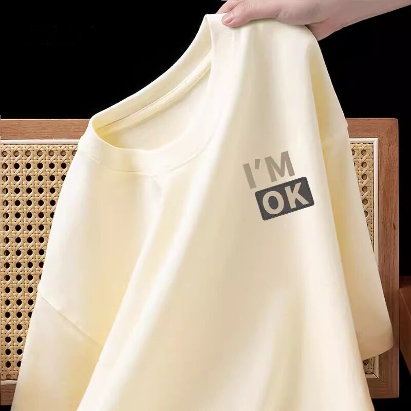 纯棉港风短袖T恤男夏季2026新款潮牌宽松半袖男生ins美式重磅体恤