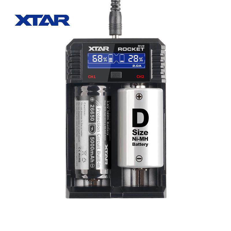 XTAR爱克斯达SV2 18650充电器 强光手电锂电池智能 双槽
