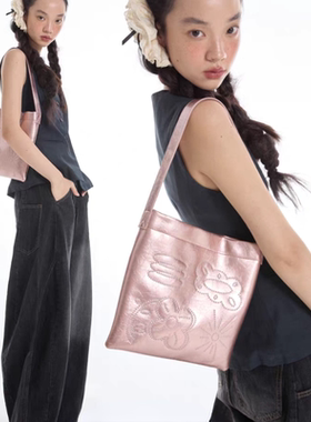 JW stylish 复古印花小方包女 秋季百搭腋下包单肩包时尚手提包包