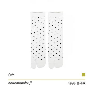 JWstylish黑白波点分趾袜子
