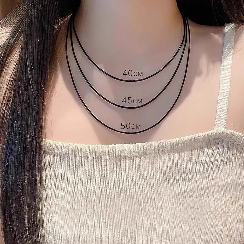 配黄金吊坠挂绳黑色编绳项链女小皮绳配链挂件男腊皮绳子颈链配件