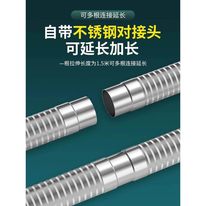 加厚不锈钢烟管柴火灶回风炉烟囱管弯头烟筒管烤火炉取暖炉排烟管