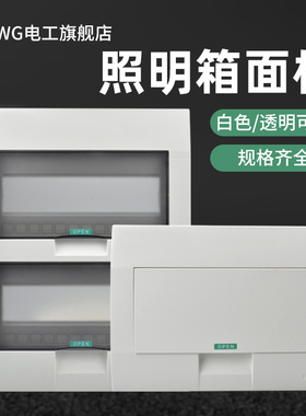 配电箱盖板家用薄款型面板强电箱PZ30空开电表箱白色电箱盖子