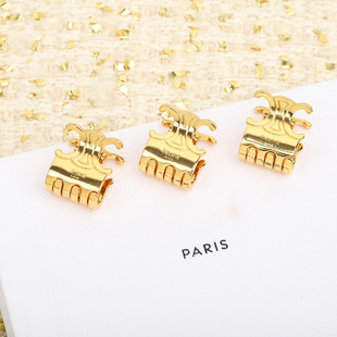 2025新款celi小夹子黄铜凯旋门抓夹三件套发夹高级感刘海夹边夹女