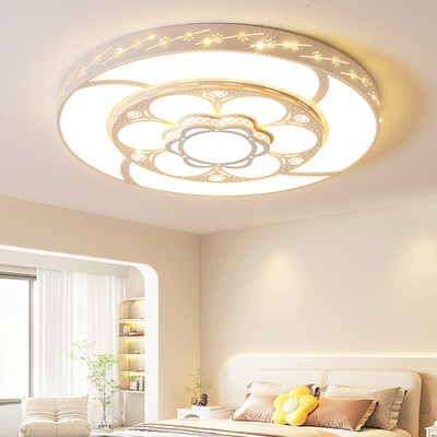 2024新款LED吸顶灯圆形大灯大尺寸水晶客厅主灯现代简约餐厅吊灯