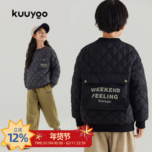 KUUYOO儿童轻型羽绒服冬季童装轻薄中大男女童套头加厚款洋气外套