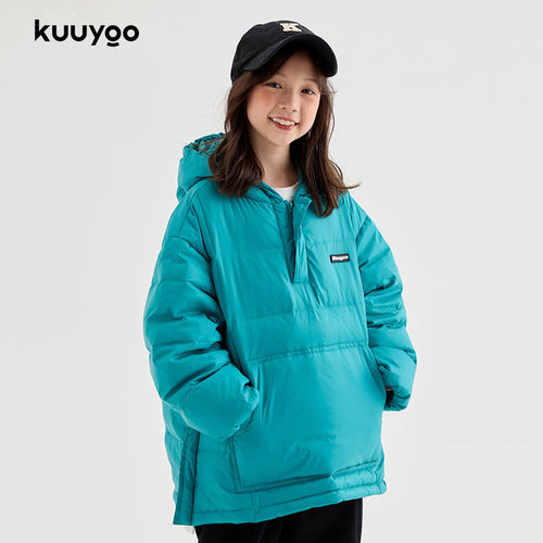 kuuyoo中长款套头羽绒服