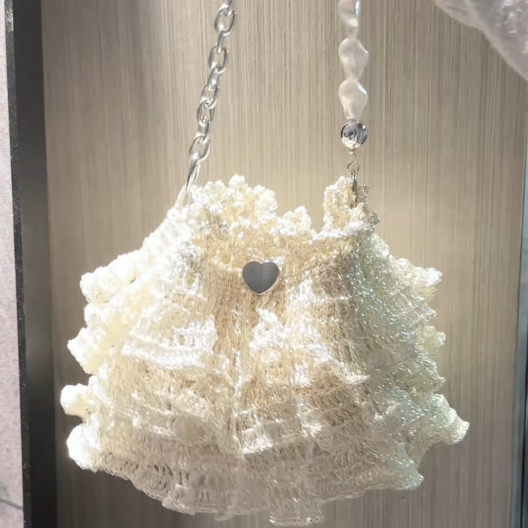 蛋糕裙芭蕾包包手工钩针diy编织材料包银线单肩包送闺蜜女友礼物