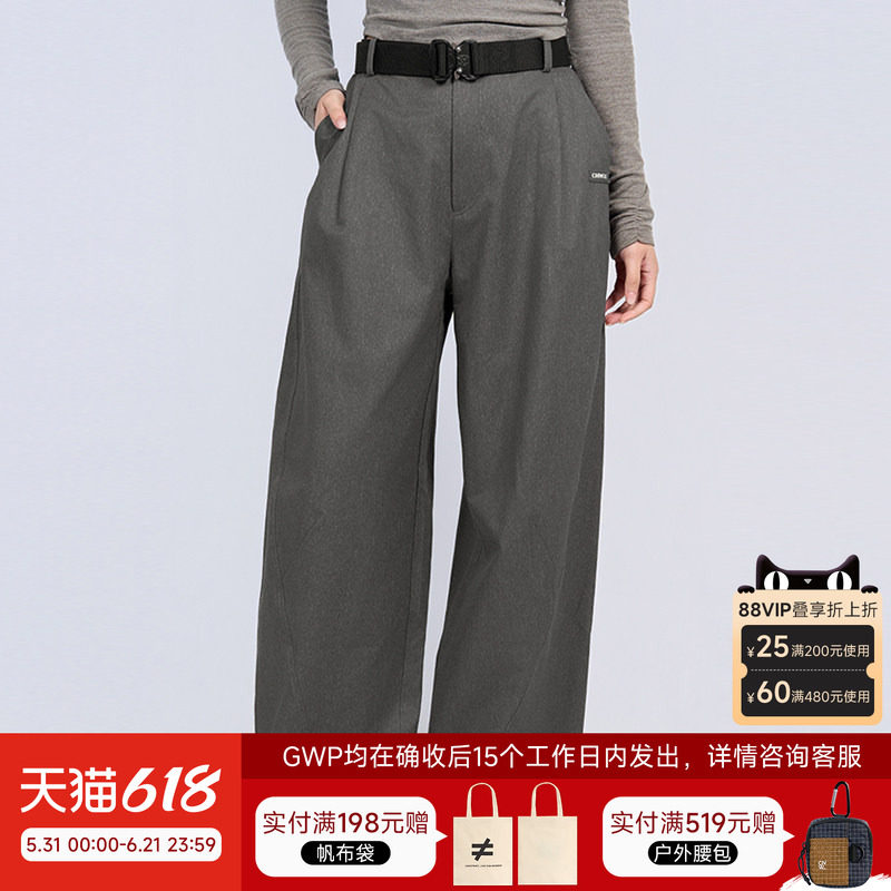 CANOTWAIT 机能卡扣腰带廓形弯刀休闲长裤男女秋冬潮百搭休闲通勤