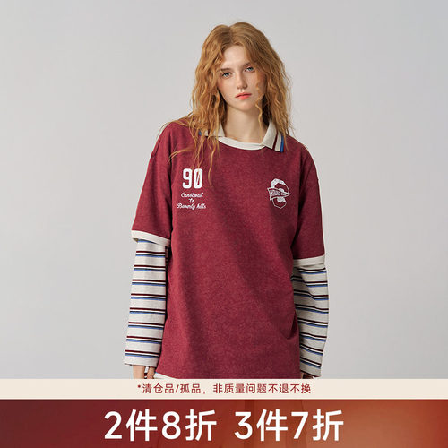 CANOTWAIT 陈伟霆 ROUND TWO联名美式复古印花短袖T恤情侣款潮
