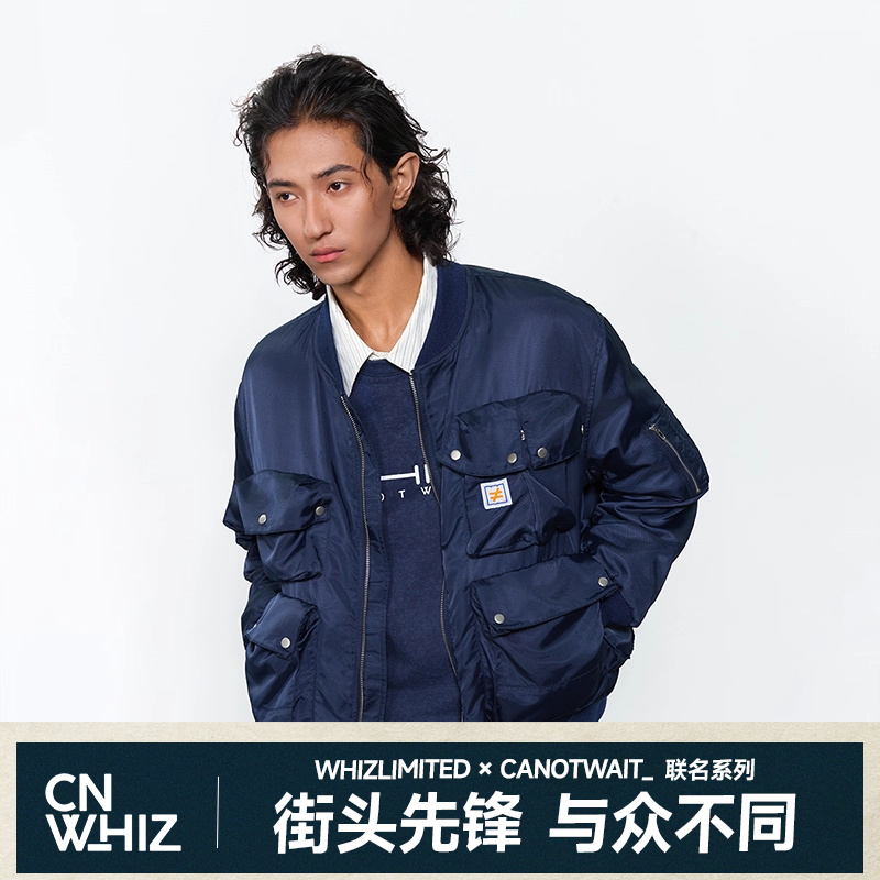 陈伟霆CANOTWAIT棉服夹克女WHIZLIMITED联名多口袋秋冬夹克外套男