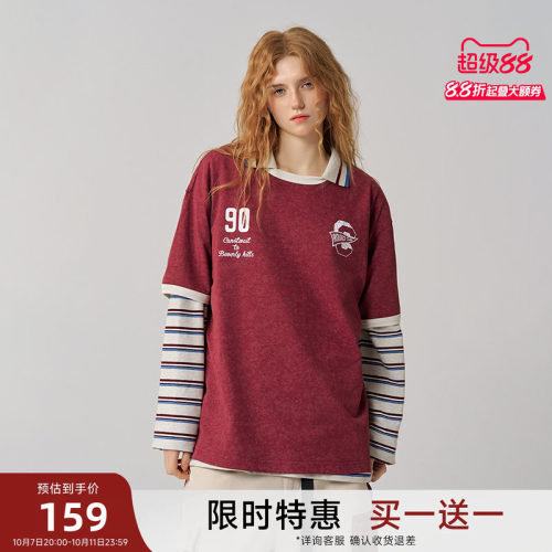 【买1送1】CANOTWAIT 陈伟霆 ROUND TWO联名美式复古印花短袖T恤