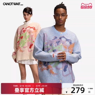 【入会立减20】CANOTWAIT 陈伟霆蜡笔提花毛衣开衫男女外套针织衫
