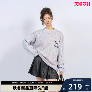 CANOTWAIT陈伟霆彩色星空小马圆领针织衫 新品 毛衣男女冬 秋季