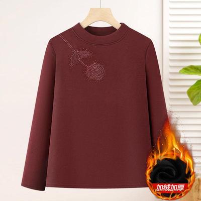 中老年妈妈秋冬新款打底衫