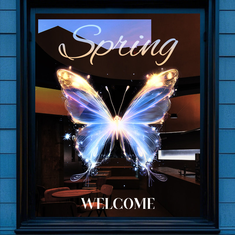 整张超透房间ins风装饰玻璃贴纸