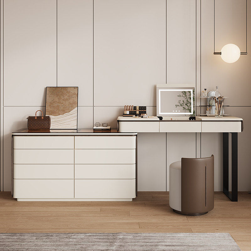 简约伸缩梳妆台斗柜一体卧室翻盖镜化妆桌实木床尾收纳储物置物柜,住宅家具,梳妆台/桌,淘宝优惠券,粉丝福利购,淘宝优惠卷