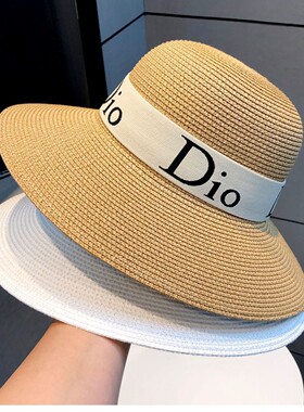 法式赫本风大檐草帽女夏季海边凉帽遮阳防晒显脸小草编太阳帽批发
