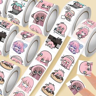 新款孤独摇滚波奇酱Q版卡通卷卷贴可爱二次元装饰水杯笔记本贴画