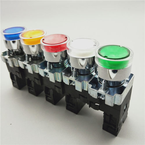 22mm带灯按钮开关ZB2控制启动停止点动自复位XB2-BW3361 3462C